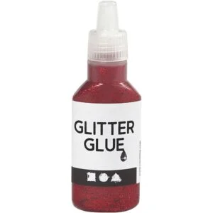 Rød Glitterlim