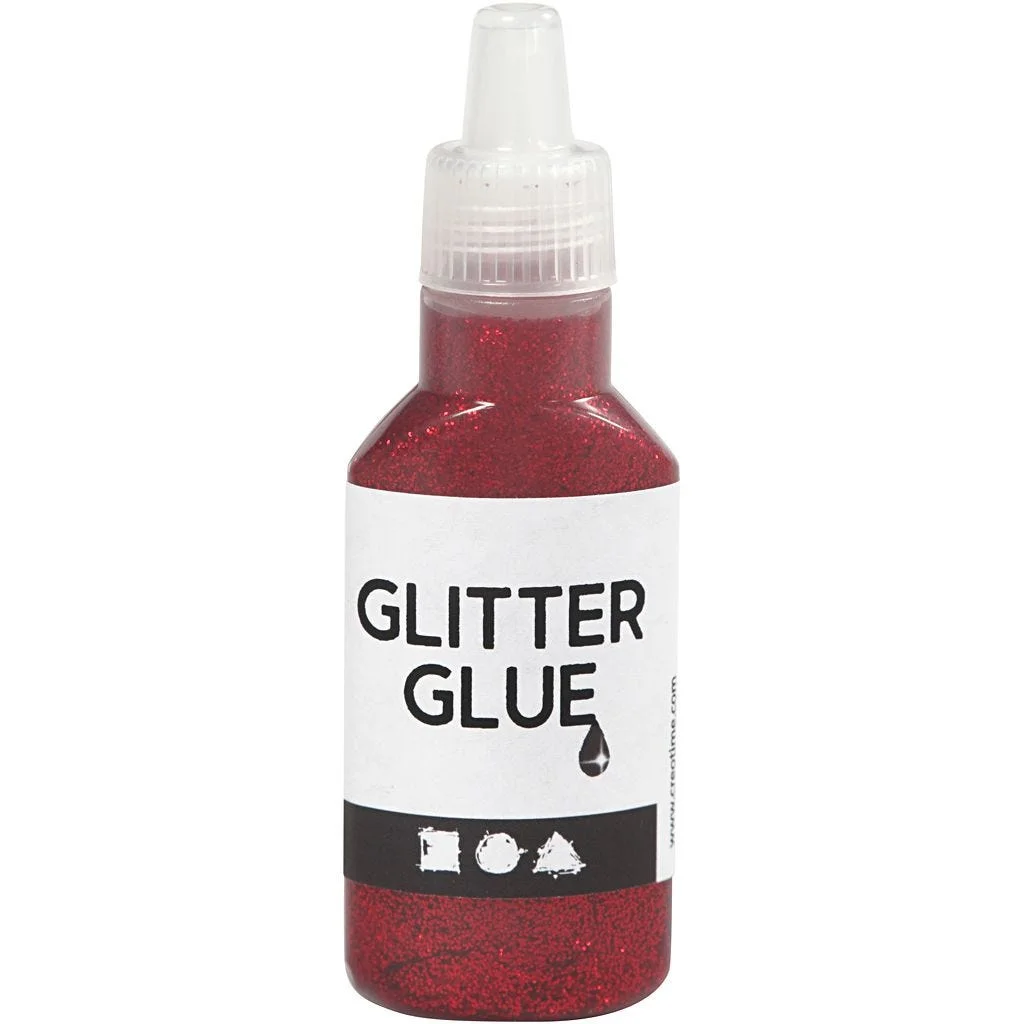 Rød Glitterlim Rød Glitterlim
