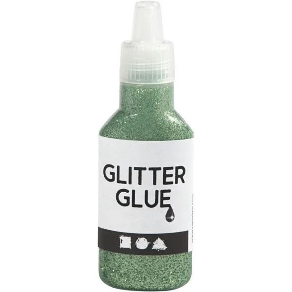 Glitterlim grøn - 25 ml