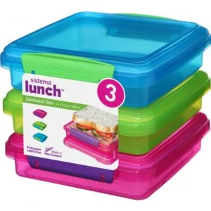 Sistema - lunch sandwich box 450ml 3-pak