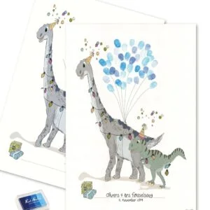 Dino Fest fingerprint - blue