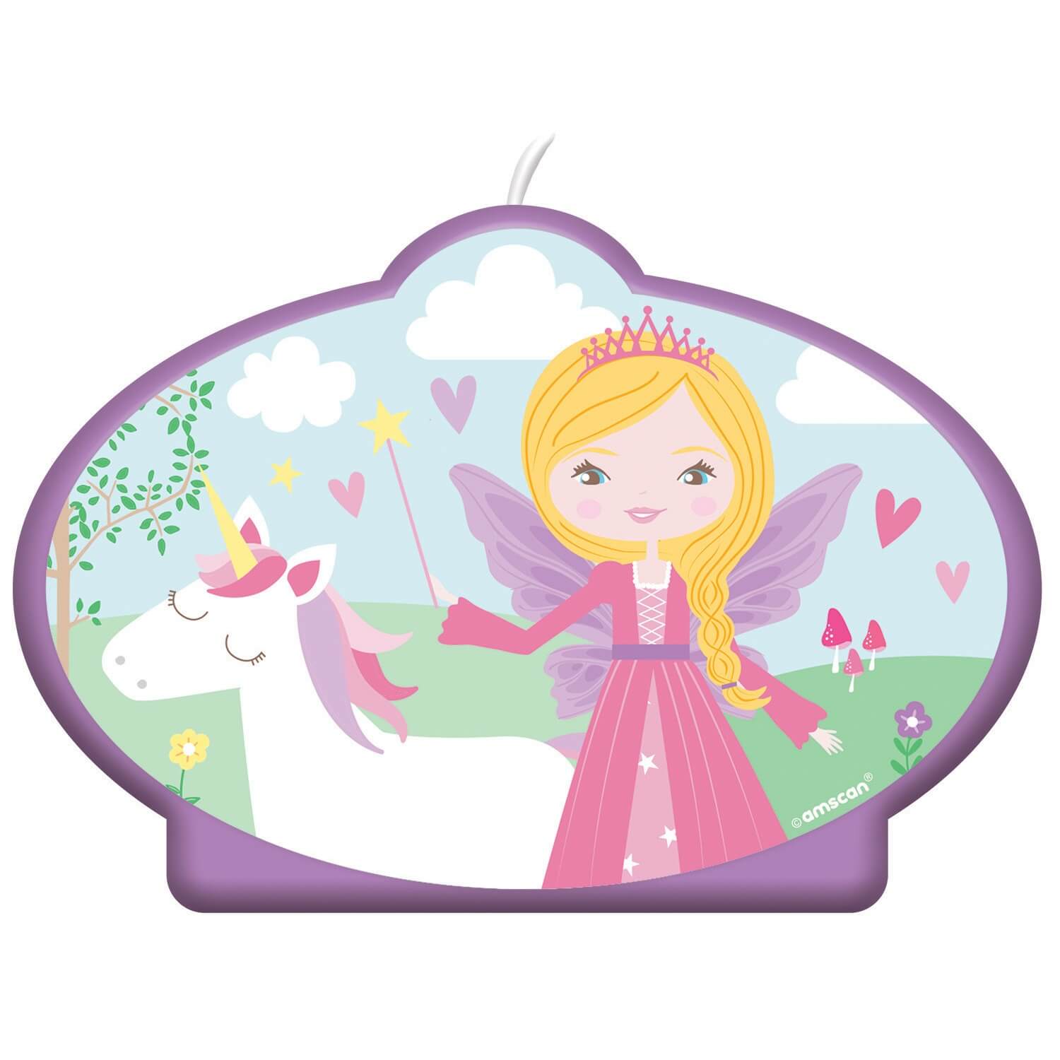 Prinsesse kagelys - 1 stk Prinsesse kagelys - 1 stk