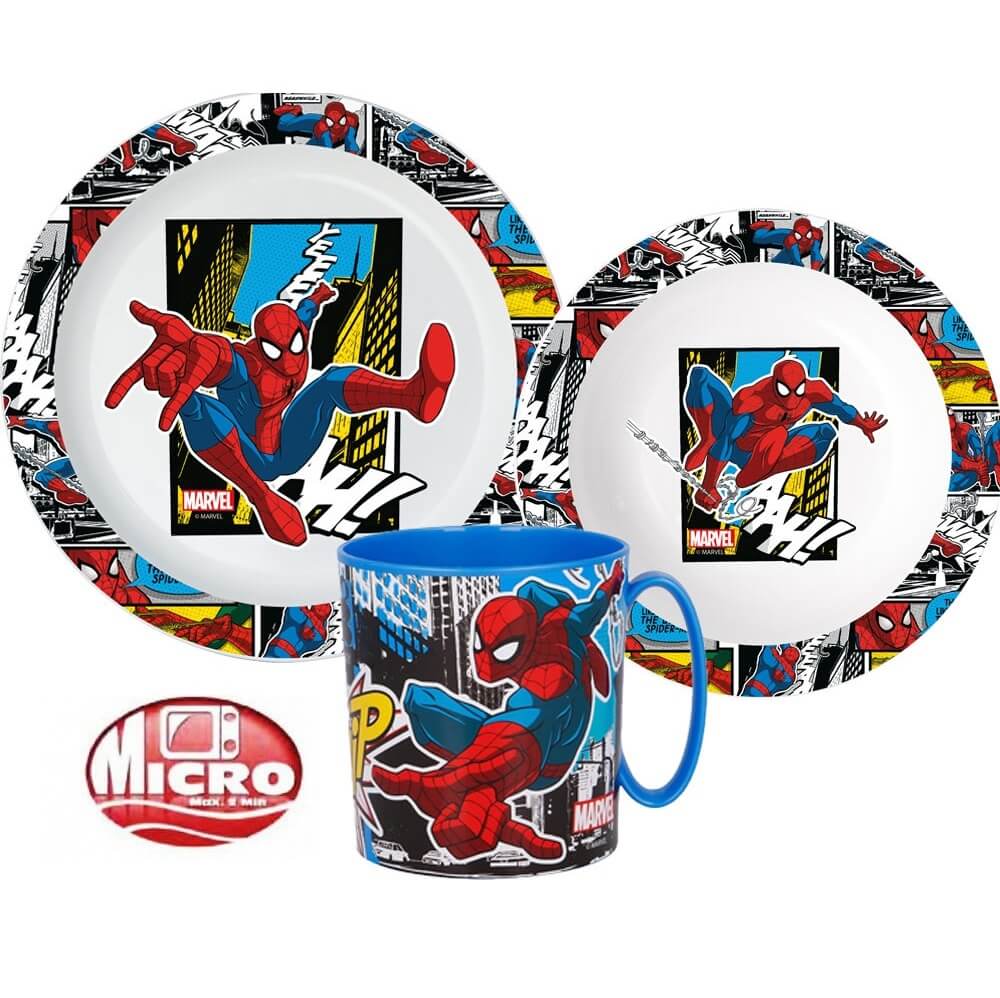 Spiderman spisesæt - 3 dele Spiderman spisesæt - 3 dele