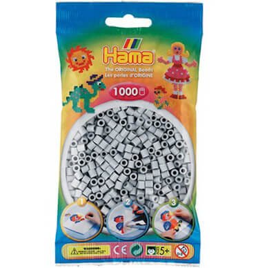 Hama midi perler 207-70 lys grå – 1000 stk Hama midi perler 207-70 lys grå – 1000 stk