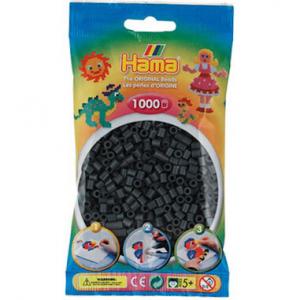 Hama midi perler 207-71 mørk grå – 1000 stk