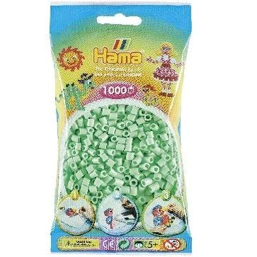 Hama midi perler 207-98 pastel mint grøn – 1000 stk Hama midi perler 207-98 pastel mint grøn – 1000 stk