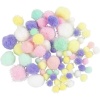 Pastelfarvet Pomponer - 62 Gram