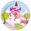 Lyserød Enhjørning tallerken - 8 stk